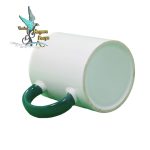 لیوان سرامیکی دسته و داخل سبز - Image 3