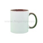 لیوان دسته و داخل زرشکی