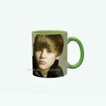 لیوان سرامیکی دسته و داخل سبز روشن - Image 4