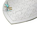پازل چوبی قلبی A4 ( MDF & STICK ) - Image 3
