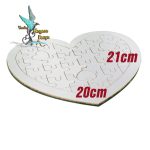 پازل چوبی قلبی A4 ( MDF & STICK ) - Image 2